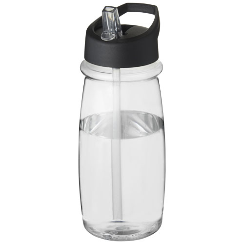 Gourde de sport publicitaire 600ml H2O Active® Translucide et Noir